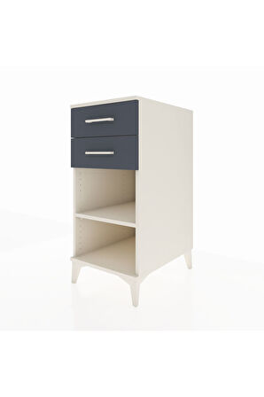 Kronos Komodin Tek Raflı 2 Çekmeceli 44x59x96 Aytaşı-Antrasit