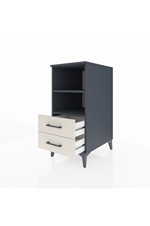 Kronos Komodin 2 Raflı 2 Çekmeceli 44x59x96 Antrasit-Aytaşı