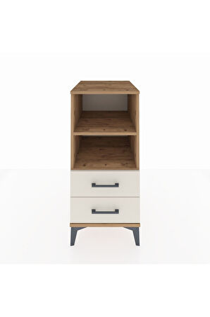 Kronos Komodin 2 Raflı 2 Çekmeceli 44x59x96 Çam-Aytaşı