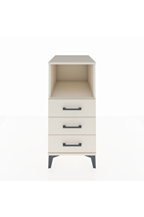 Kronos Komodin Tek Raflı 3 Çekmeceli 44x59x96 Aytaşı-Aytaşı