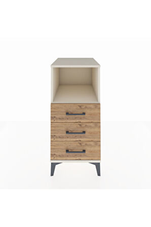 Kronos Komodin Tek Raflı 3 Çekmeceli 44x59x96 Aytaşı-Çam