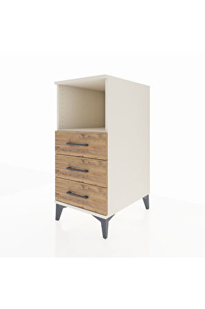 Kronos Komodin Tek Raflı 3 Çekmeceli 44x59x96 Aytaşı-Çam