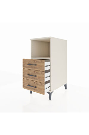 Kronos Komodin Tek Raflı 3 Çekmeceli 44x59x96 Aytaşı-Çam