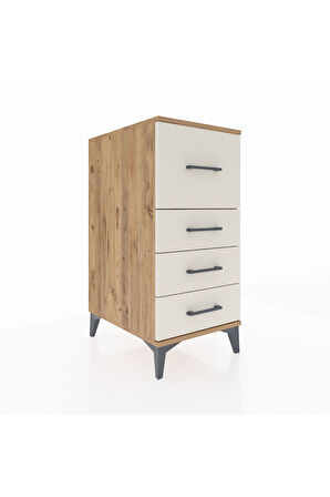 Kronos Komodin 4 Çekmeceli 44x59x96 Çam-Aytaşı