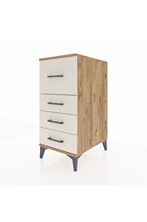 Kronos Komodin 4 Çekmeceli 44x59x96 Çam-Aytaşı