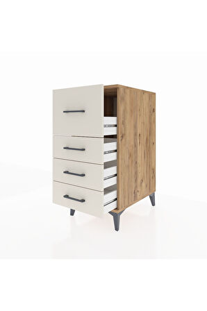Kronos Komodin 4 Çekmeceli 44x59x96 Çam-Aytaşı