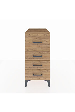 Kronos Komodin 4 Çekmeceli 44x59x96 Çam-Çam