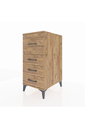 Kronos Komodin 4 Çekmeceli 44x59x96 Çam-Çam