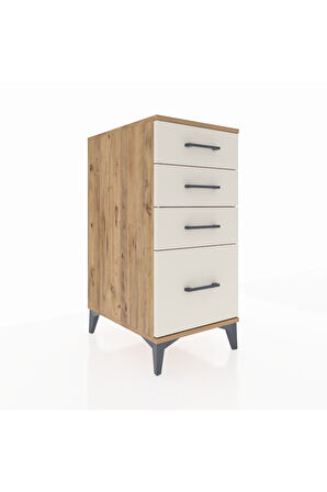 Kronos Komodin 4 Çekmeceli 44x59x96 Çam-Aytaşı