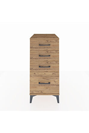 Kronos Komodin 4 Çekmeceli 44x59x96 Çam-Çam