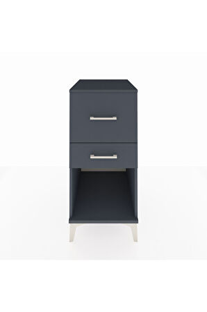 Kronos Komodin 2 Çekmeceli 44x59x96 Antrasit-Antrasit