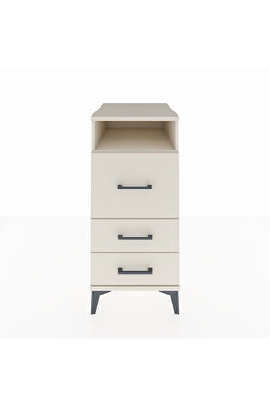Kronos Komodin Tek Raflı 3 Çekmeceli 44x59x96 Aytaşı-Aytaşı