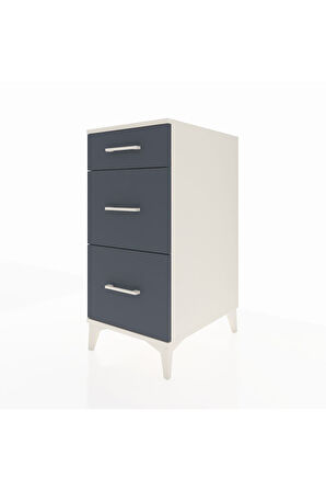 Kronos Komodin 3 Çekmeceli 44x59x96 Aytaşı-Antrasit