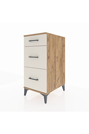 Kronos Komodin 3 Çekmeceli 44x59x96 Çam-Aytaşı