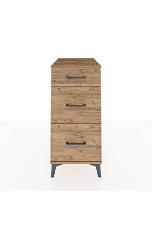 Kronos Komodin 3 Çekmeceli 44x59x96 Çam-Çam