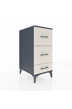 Kronos Komodin 3 Çekmeceli 44x59x96 Antrasit-Aytaşı