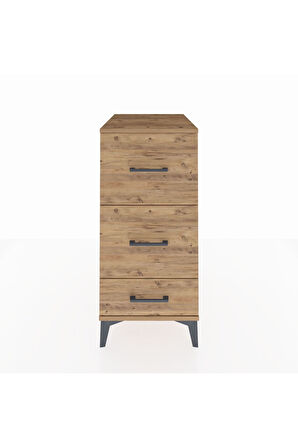 Kronos Komodin 3 Çekmeceli 44x59x96 Çam-Çam