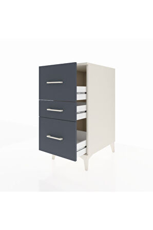 Kronos Komodin 3 Çekmeceli 44x59x96 Aytaşı-Antrasit