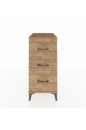 Kronos Komodin 3 Çekmeceli 44x59x96 Çam-Çam