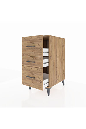 Kronos Komodin 3 Çekmeceli 44x59x96 Çam-Çam