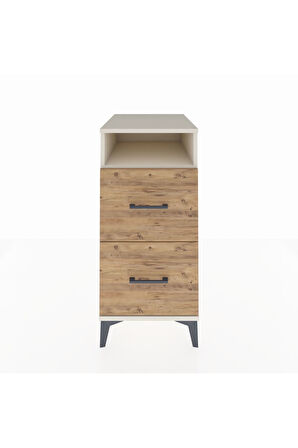 Kronos Komodin Tek Raflı 2 Çekmeceli 44x59x96 Aytaşı-Çam