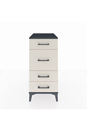Kronos Komodin 4 Çekmeceli 44x59x96 Antrasit-Aytaşı