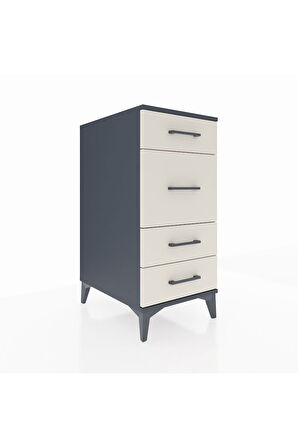 Kronos Komodin 4 Çekmeceli 44x59x96 Antrasit-Aytaşı
