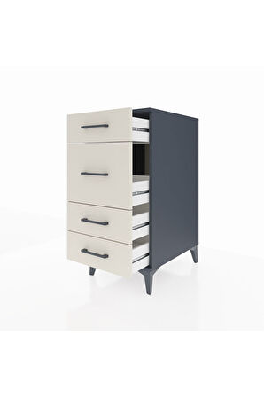 Kronos Komodin 4 Çekmeceli 44x59x96 Antrasit-Aytaşı