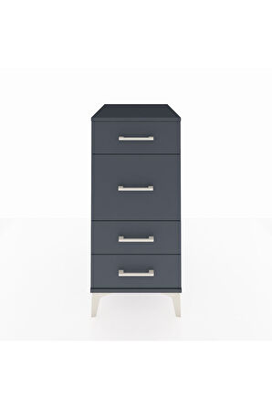 Kronos Komodin 4 Çekmeceli 44x59x96 Antrasit-Antrasit