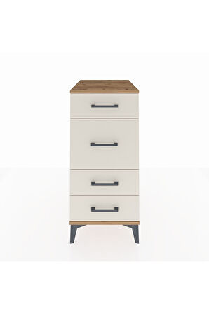 Kronos Komodin 4 Çekmeceli 44x59x96 Çam-Aytaşı
