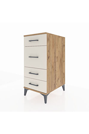 Kronos Komodin 4 Çekmeceli 44x59x96 Çam-Aytaşı