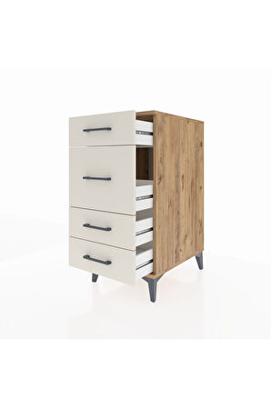 Kronos Komodin 4 Çekmeceli 44x59x96 Çam-Aytaşı