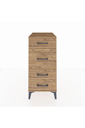 Kronos Komodin 4 Çekmeceli 44x59x96 Çam-Çam