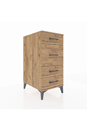 Kronos Komodin 4 Çekmeceli 44x59x96 Çam-Çam