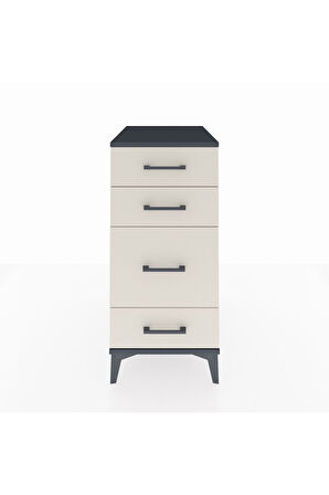 Kronos Komodin 4 Çekmeceli 44x59x96 Antrasit-Aytaşı