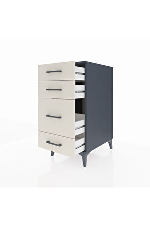 Kronos Komodin 4 Çekmeceli 44x59x96 Antrasit-Aytaşı
