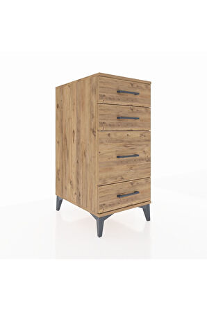 Kronos Komodin 4 Çekmeceli 44x59x96 Çam-Çam