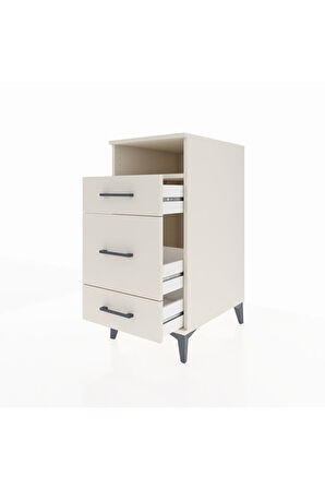 Kronos Komodin Tek Raflı 3 Çekmeceli 44x59x96 Aytaşı-Aytaşı