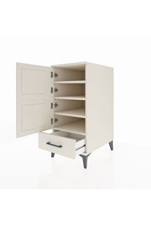 Kronos Komodin 4 Raflı Tek Çekmeceli Tek Kapaklı 44x59x96 Aytaşı-Aytaşı