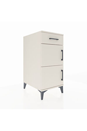 Kronos Komodin Tek Raflı Tek Çekmeceli 2 Kapaklı 44x59x96 Aytaşı-Aytaşı