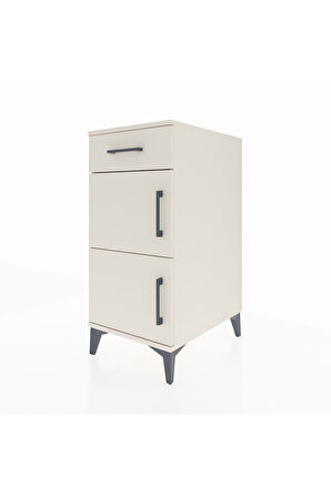Kronos Komodin Tek Raflı Tek Çekmeceli 2 Kapaklı 44x59x96 Aytaşı-Aytaşı