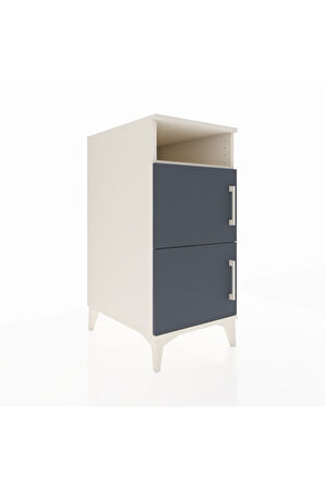 Kronos Komodin 2 Raflı 2 Kapaklı 44x59x96 Aytaşı-Antrasit