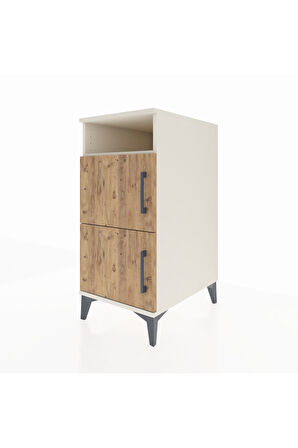 Kronos Komodin 2 Raflı 2 Kapaklı 44x59x96 Aytaşı-Çam