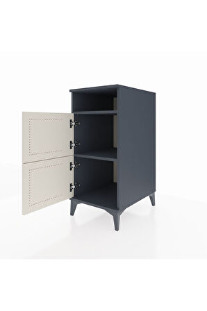 Kronos Komodin 2 Raflı 2 Kapaklı 44x59x96 Antrasit-Aytaşı