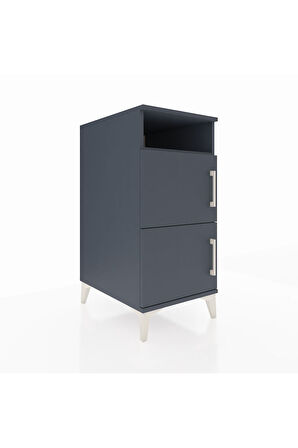 Kronos Komodin 2 Raflı 2 Kapaklı 44x59x96 Antrasit-Antrasit