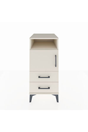 Kronos Komodin 2 Raflı 2 Çekmeceli Tek Kapaklı 44x59x96 Aytaşı-Aytaşı