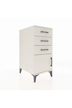 Kronos Komodin 3 Çekmeceli Tek Kapaklı 44x59x96 Aytaşı-Aytaşı