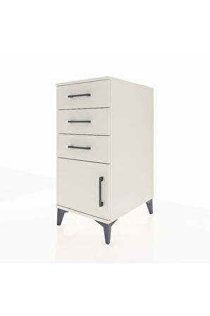 Kronos Komodin 3 Çekmeceli Tek Kapaklı 44x59x96 Aytaşı-Aytaşı