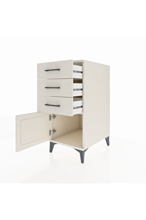 Kronos Komodin 3 Çekmeceli Tek Kapaklı 44x59x96 Aytaşı-Aytaşı