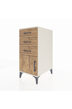 Kronos Komodin 3 Çekmeceli Tek Kapaklı 44x59x96 Aytaşı-Çam